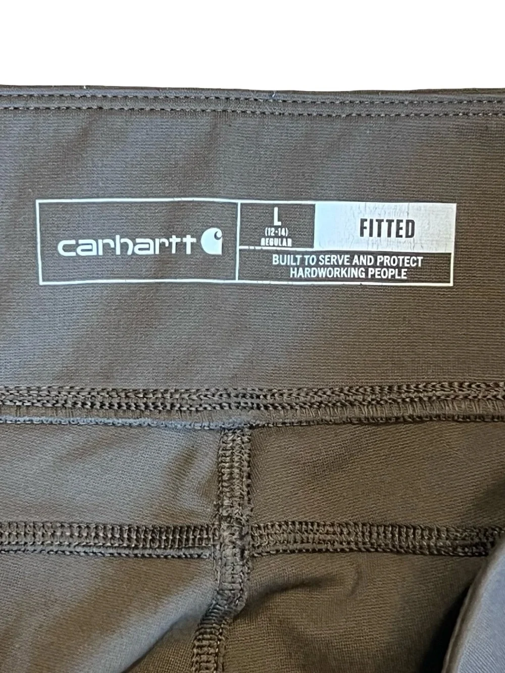 Carhartt Women’s Sz L Green Fitted Legging Pull On Force Utility Pockets